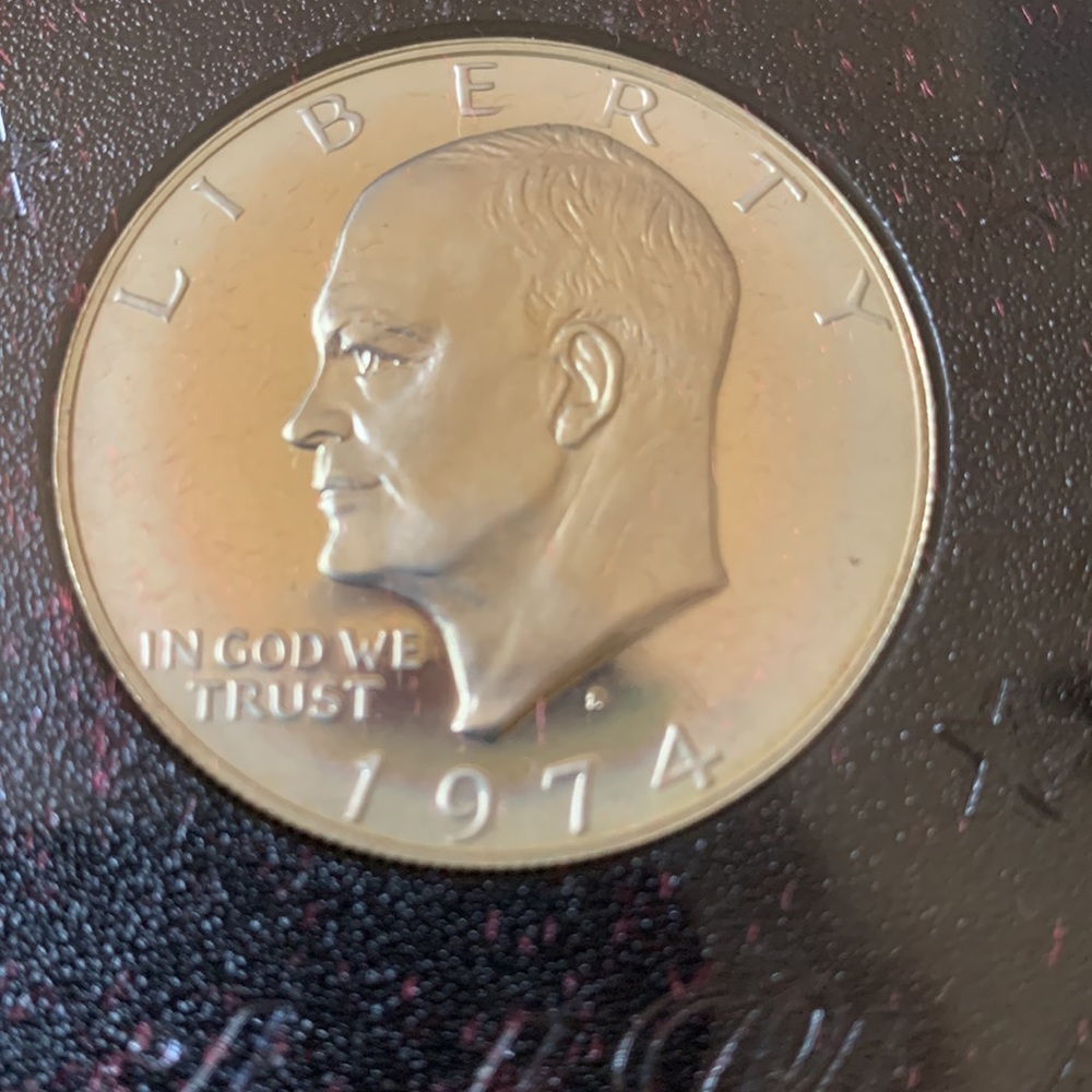 1974 Eisenhower Proof Dollar ’Brown Ike’ - Picture 4 of 7